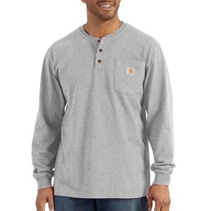 Carhartt Men's Loose Fit Pocket Long Sleeve Henley Shirt size s
